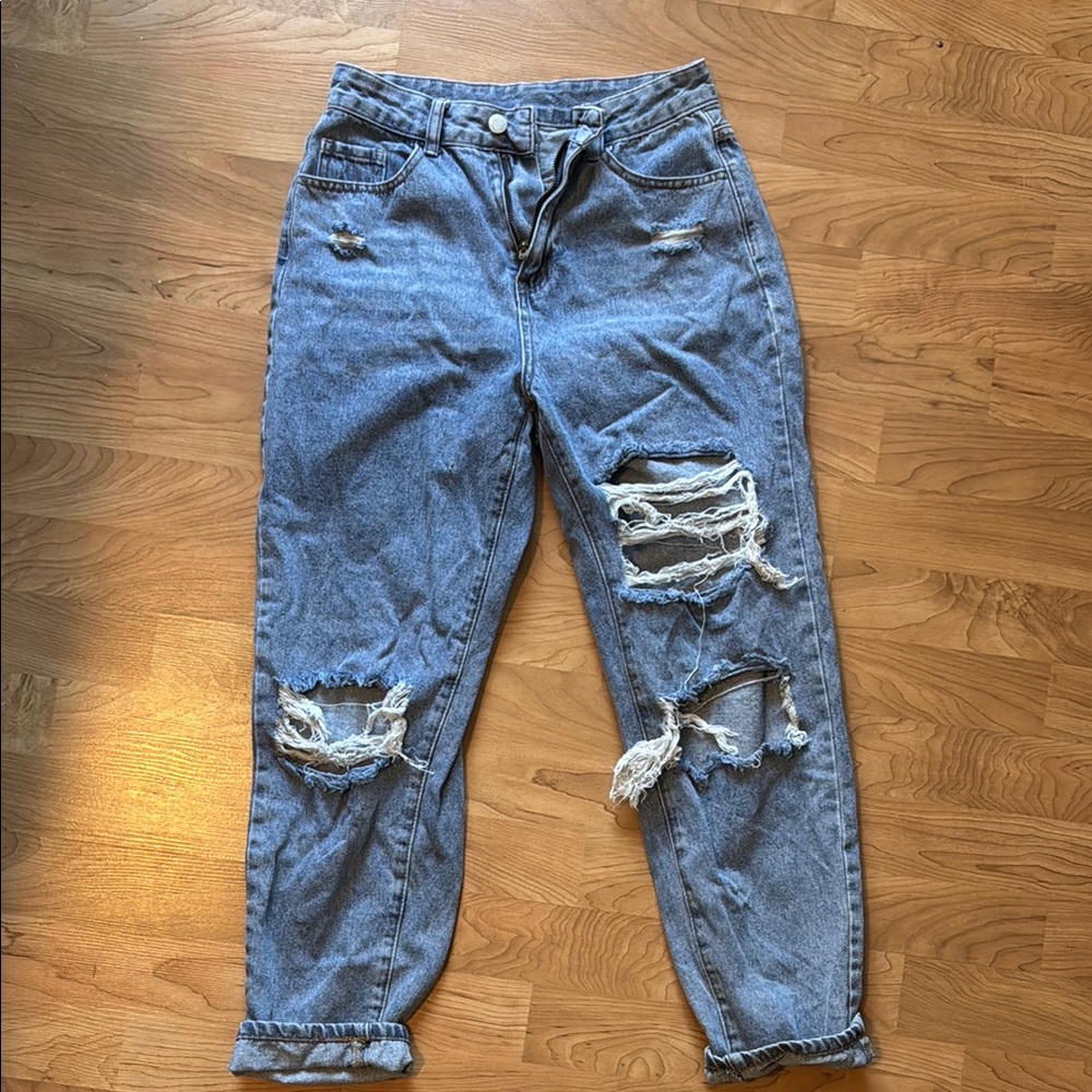 Distressed Blue Jeans for Women